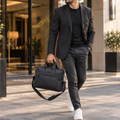 Genuine Cow Leather Laptop Bag, Leather Briefcase, Business Work Bag, Laptop Messenger Bag
