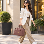Genuine Leather Ladies Handbag, Women’s Leather Tote Bag, Brown Purse